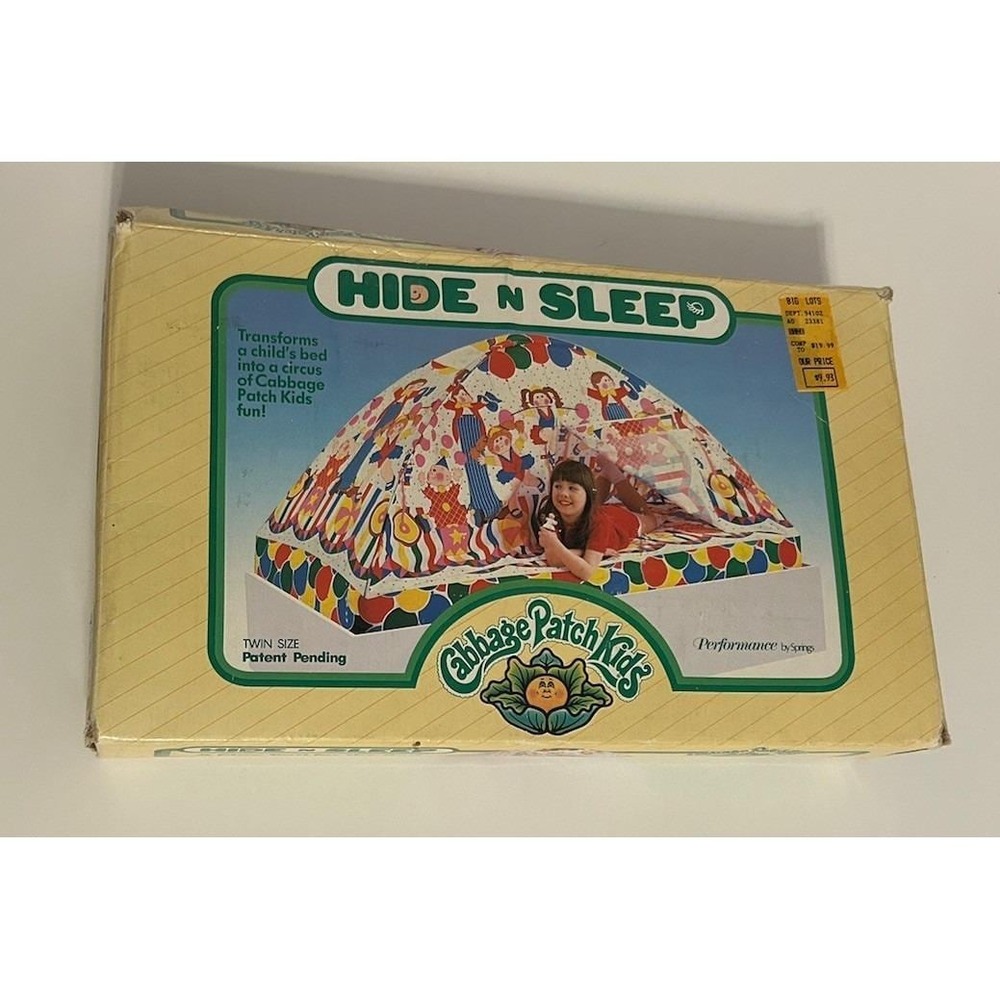 Cabbage Patch Kids 1985 Hide N Sleep‎ Twin Size USED w/box CPK toy 80s